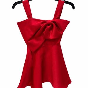 Raxe Editions Red Satin Fit & Flare Dress | Girls Size 8 |